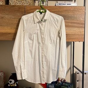 White collared dress-shirt with stars